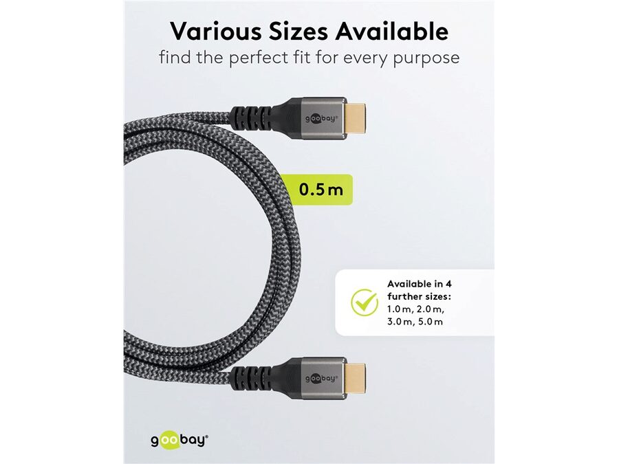 Ultra High Speed HDMI 2.1 Kabel - 8K/60Hz - Grå (2m)