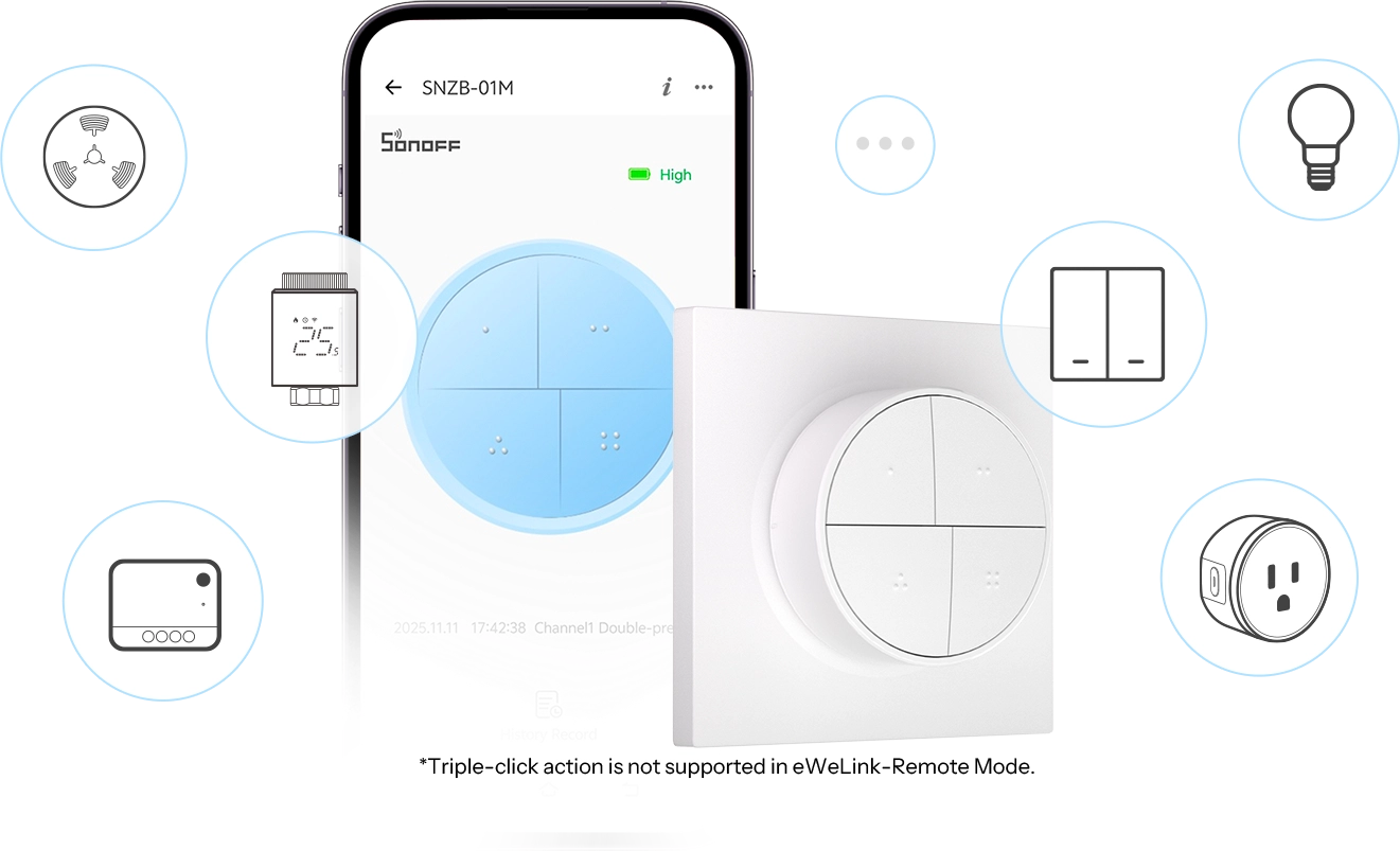 SNZB-01M - 4-i-1 smart scene switch (op til 16 scener)